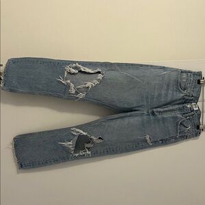 Agolde women’s  Relaxed Distressed Light Blue Jeans